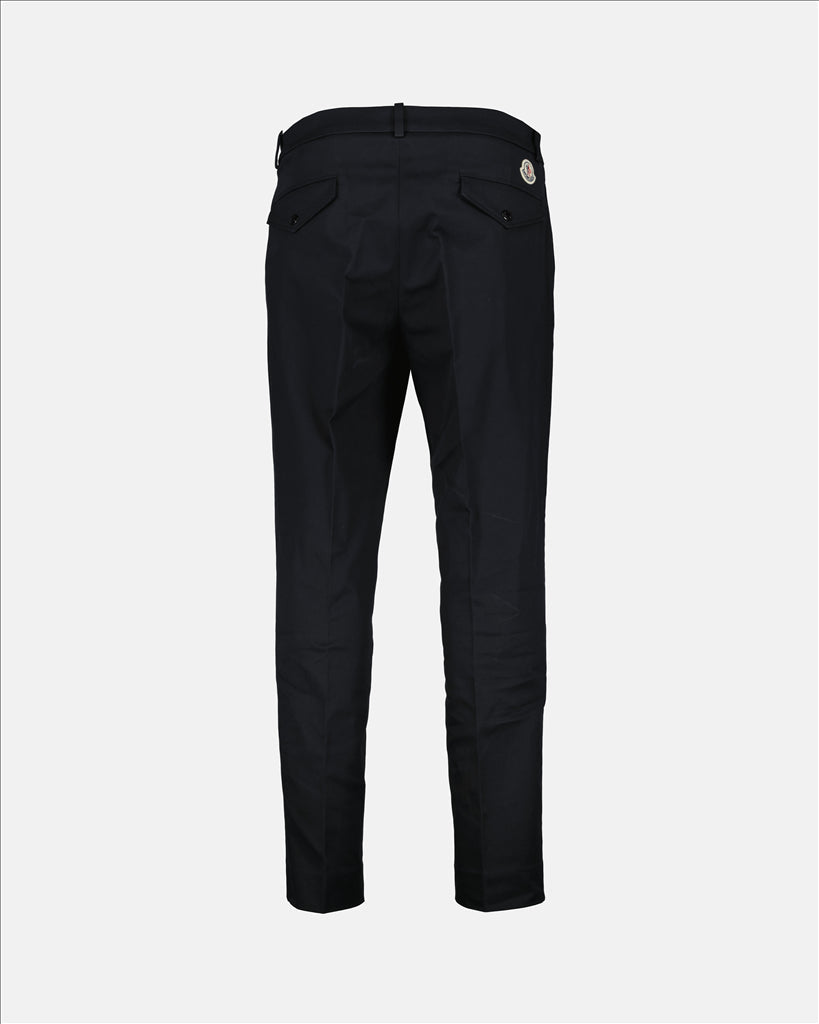 Chino trousers, Moncler, men's fashion, black trousers, luxury