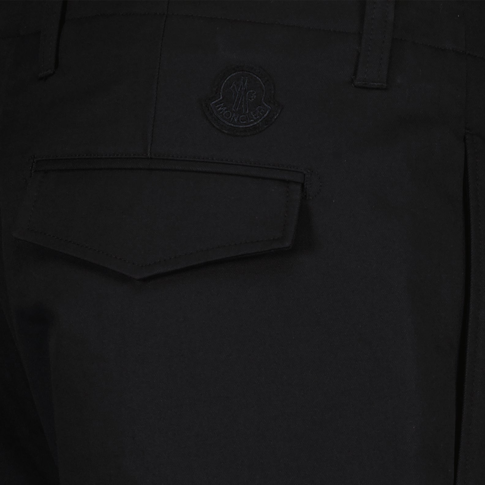 Moncler, black chino pants, men's luxury fashion, elegant casualwear, premium men's pants