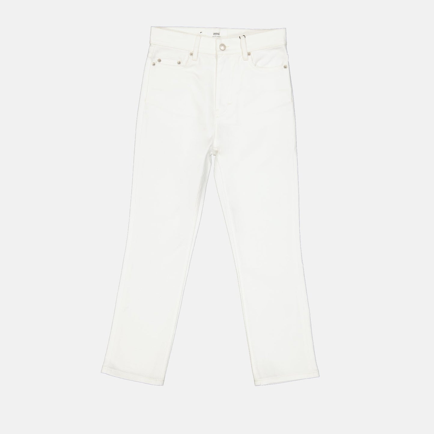 AMI Paris, white cropped pants, luxury women's trousers, high-end fashion, elegant women's pants