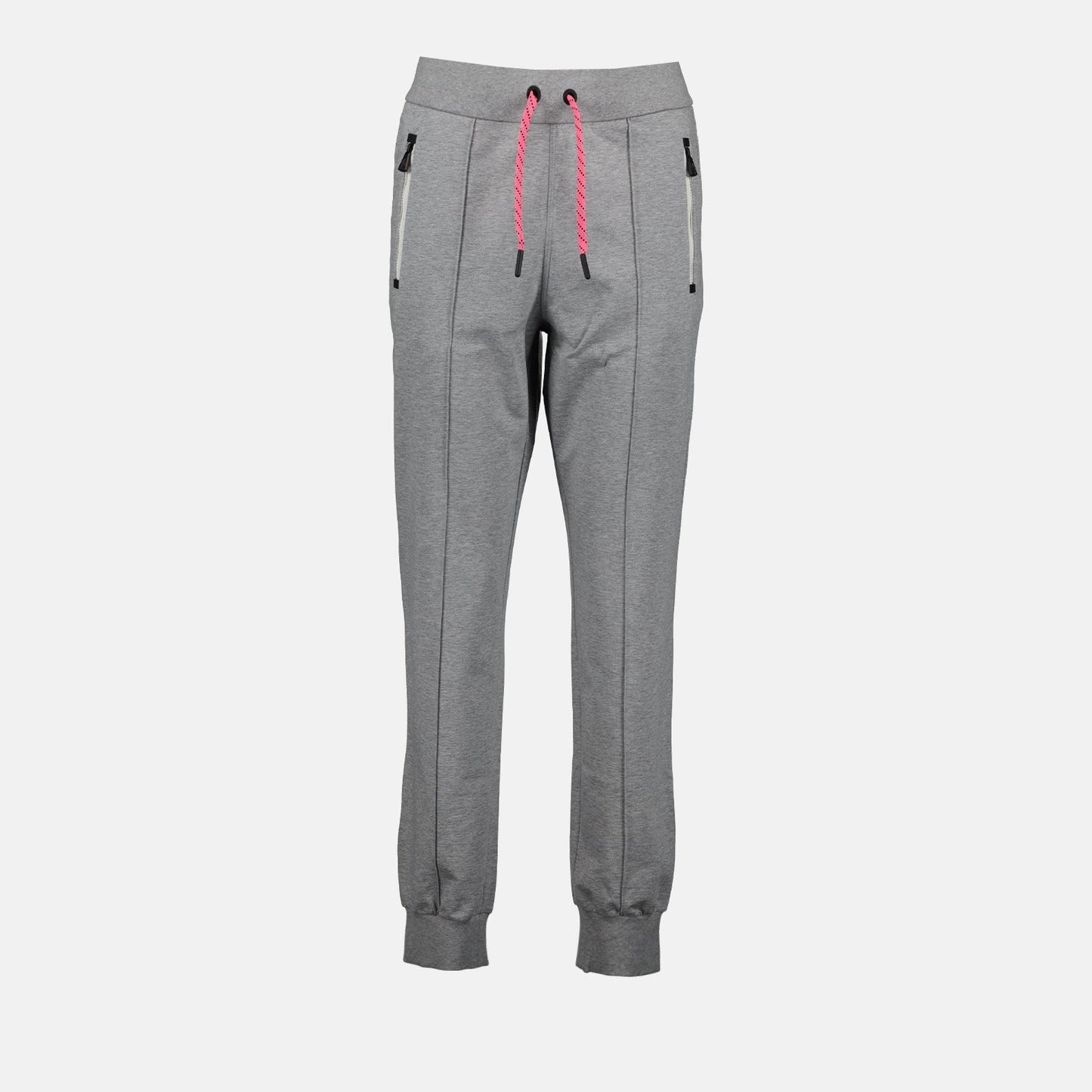 Moncler Grenoble, grey jogging pants, women's luxury joggers, casual elegance, high-end sportswear