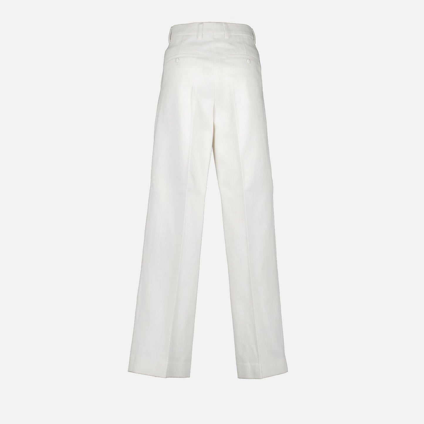 AMI Paris, women's white pants, luxury trousers, straight-leg pants, high-end women's fashion