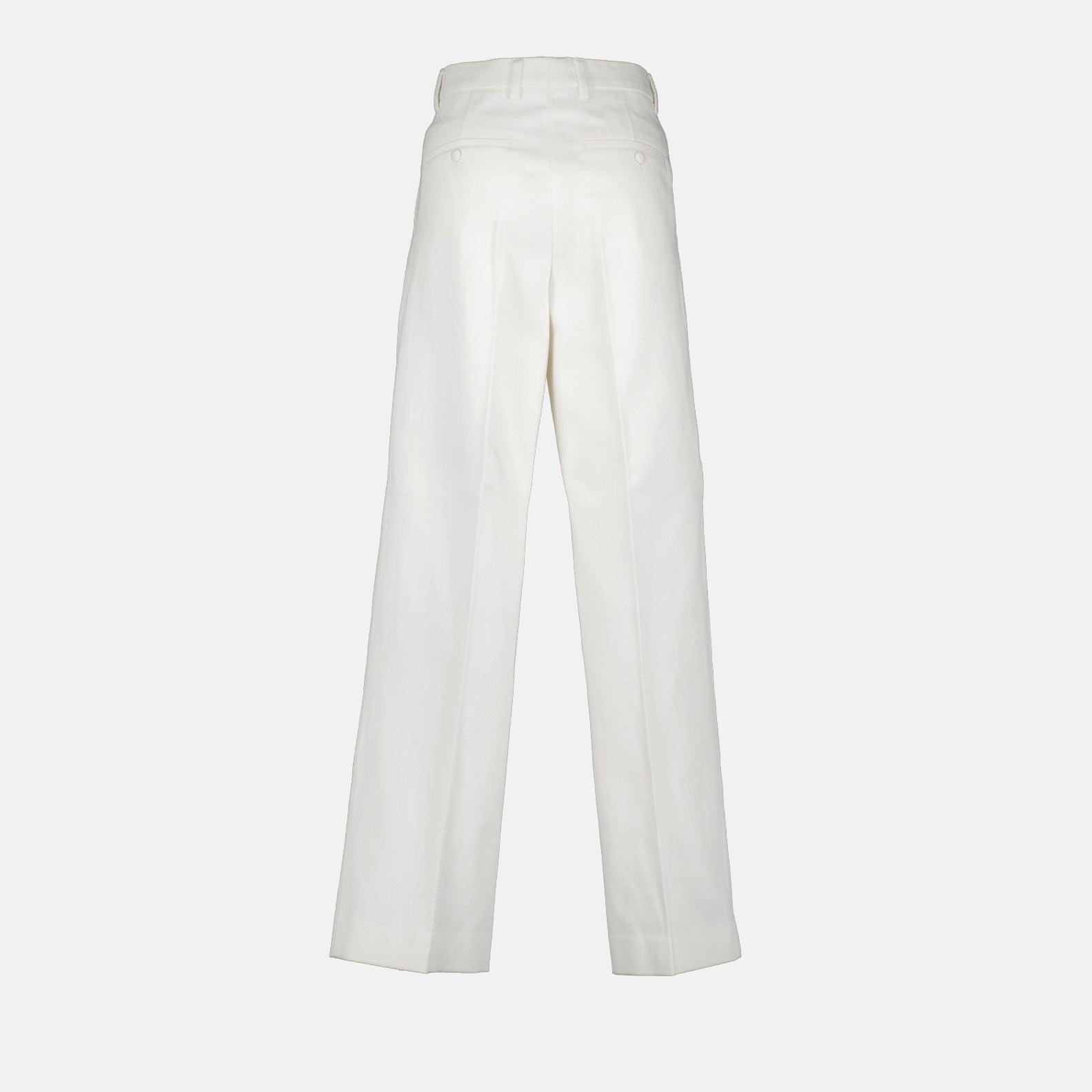 AMI Paris, women's white pants, luxury trousers, straight-leg pants, high-end women's fashion