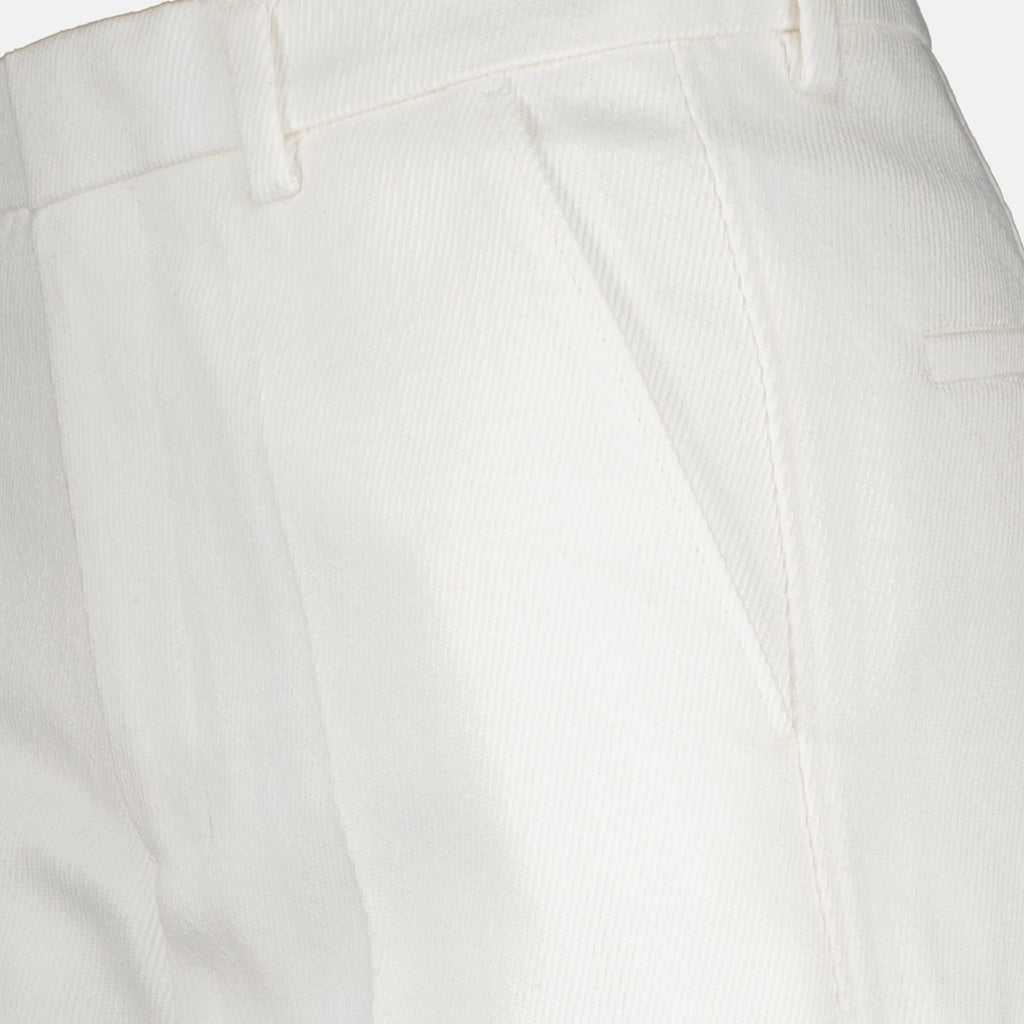 AMI Paris, women's white pants, luxury trousers, straight-leg pants, high-end women's fashion