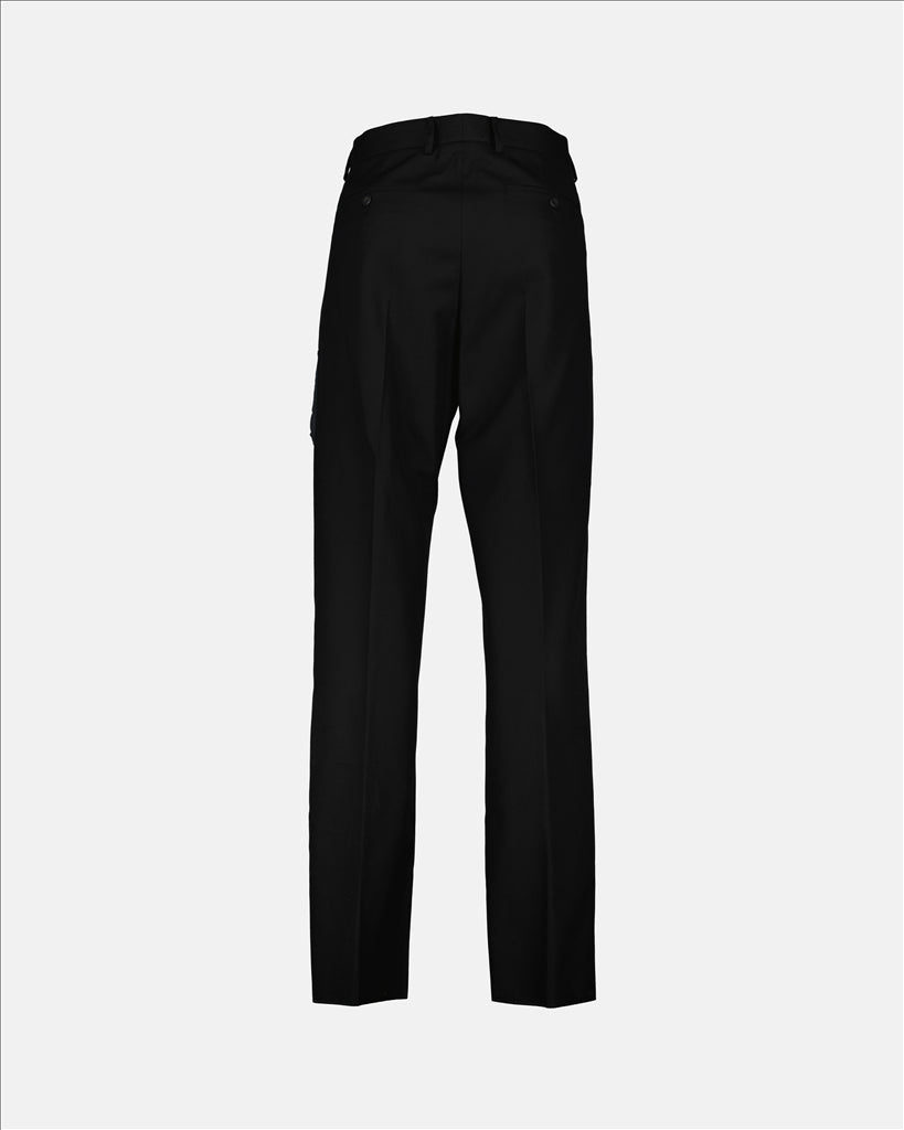 Black trousers, straight cut, Alexander McQueen, luxury men's fashion, elegant pants