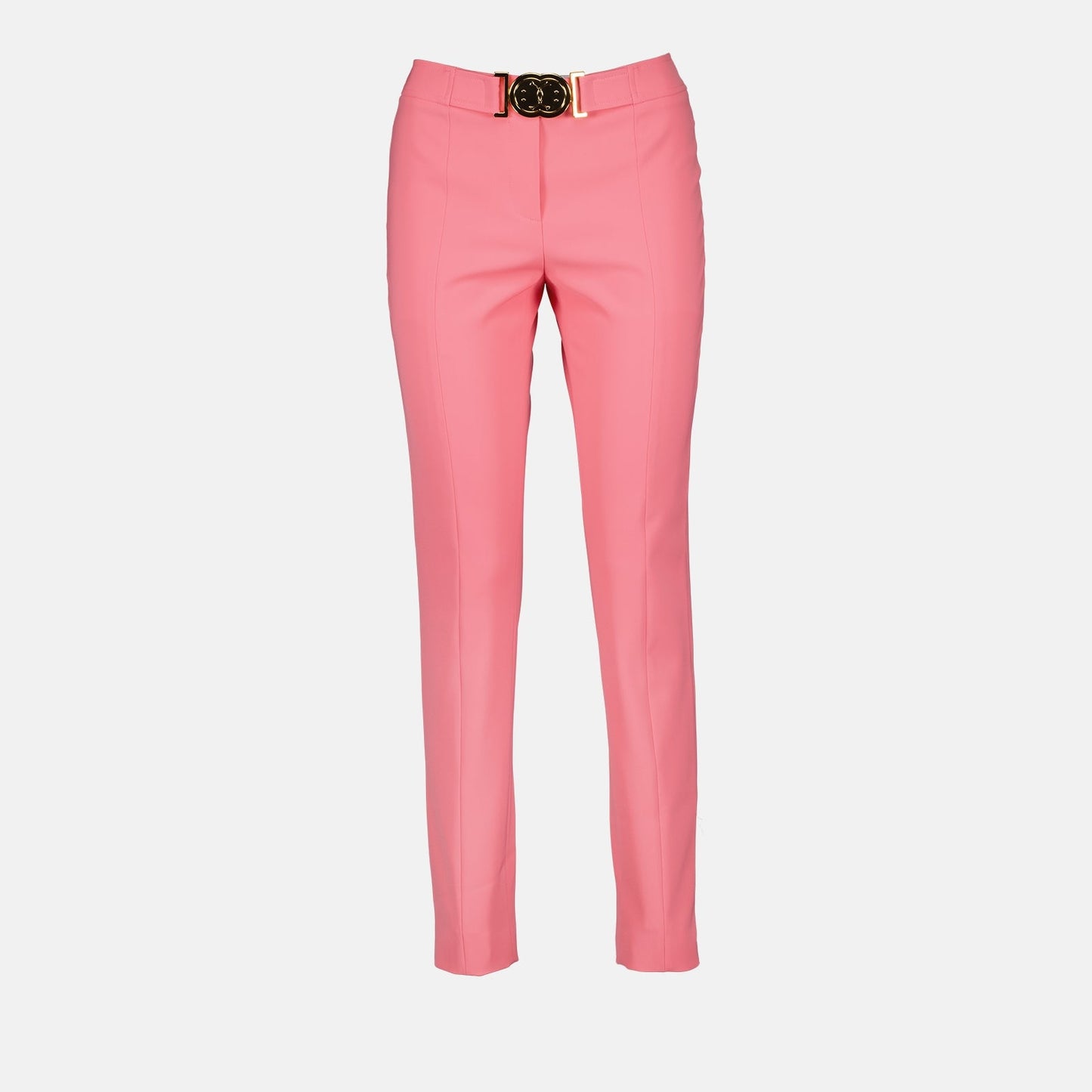 Moschino pink trousers, straight-cut trousers women, luxury fashion, elegant women's pants, high-end women's clothing