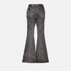 Fendi denim trousers, black denim trousers, women's luxury jeans, designer trousers, high-end fashion