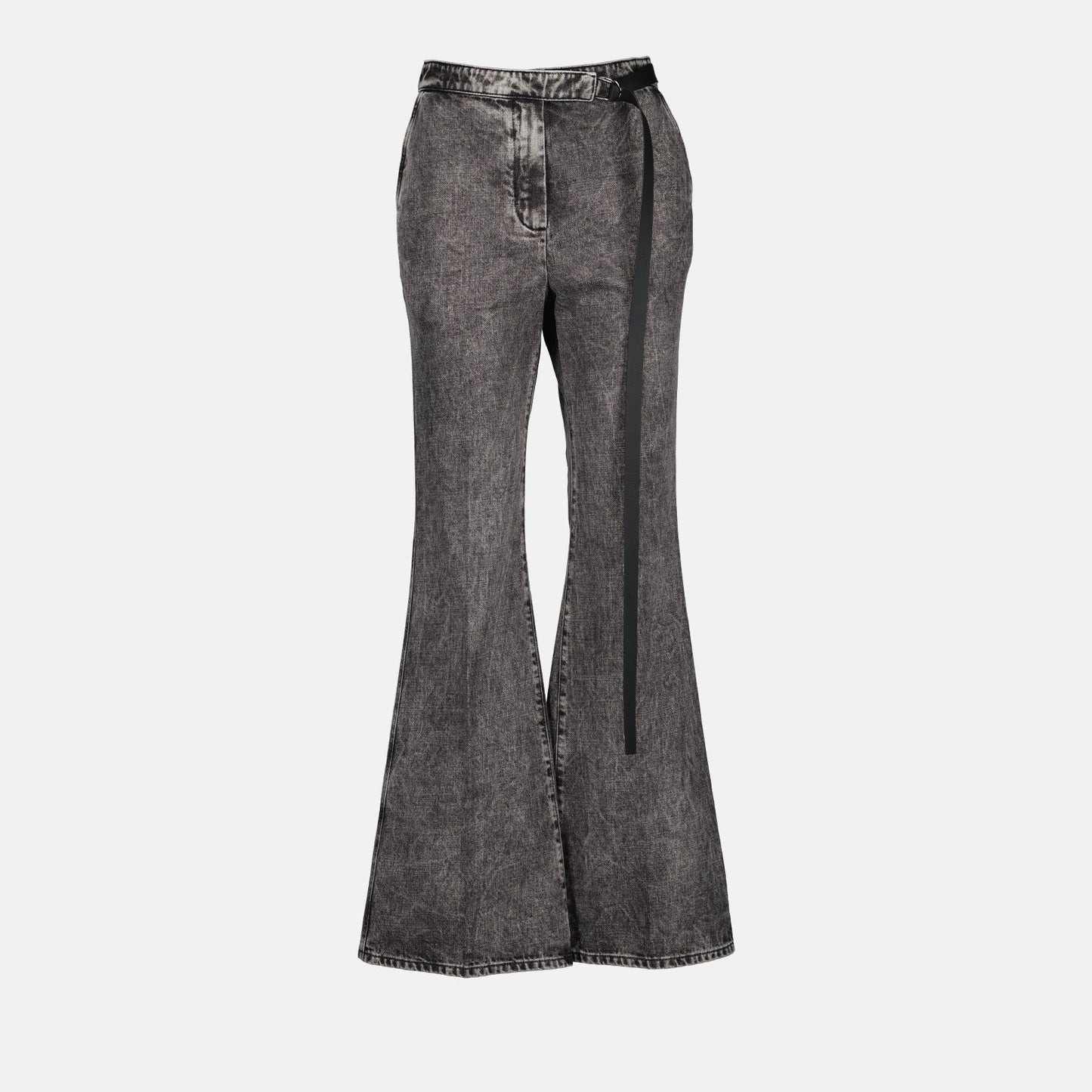 Fendi denim trousers, black denim trousers, women's luxury jeans, designer trousers, high-end fashion