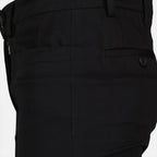 Black Gabardine Trousers, Women's Elegance, Cotton Trousers, Luxury Women's Pants, Linea Rossa