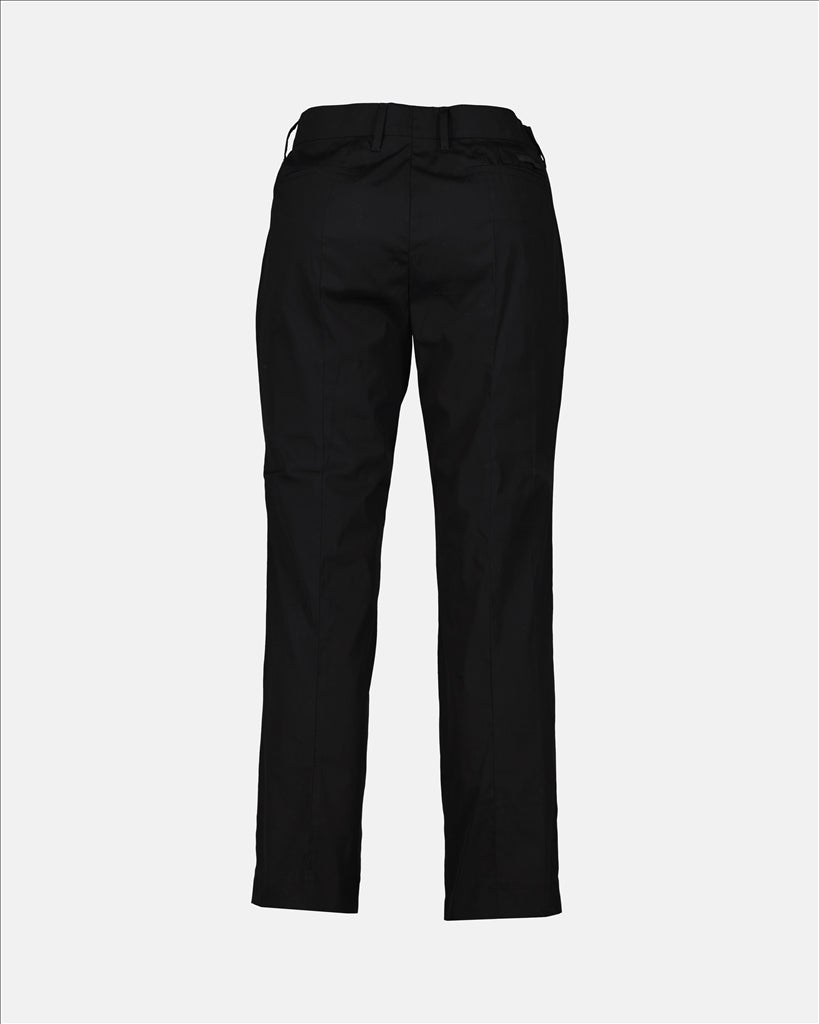 Prada black trousers, luxury trousers, designer trousers, unisex Prada pants, high-end cotton trousers