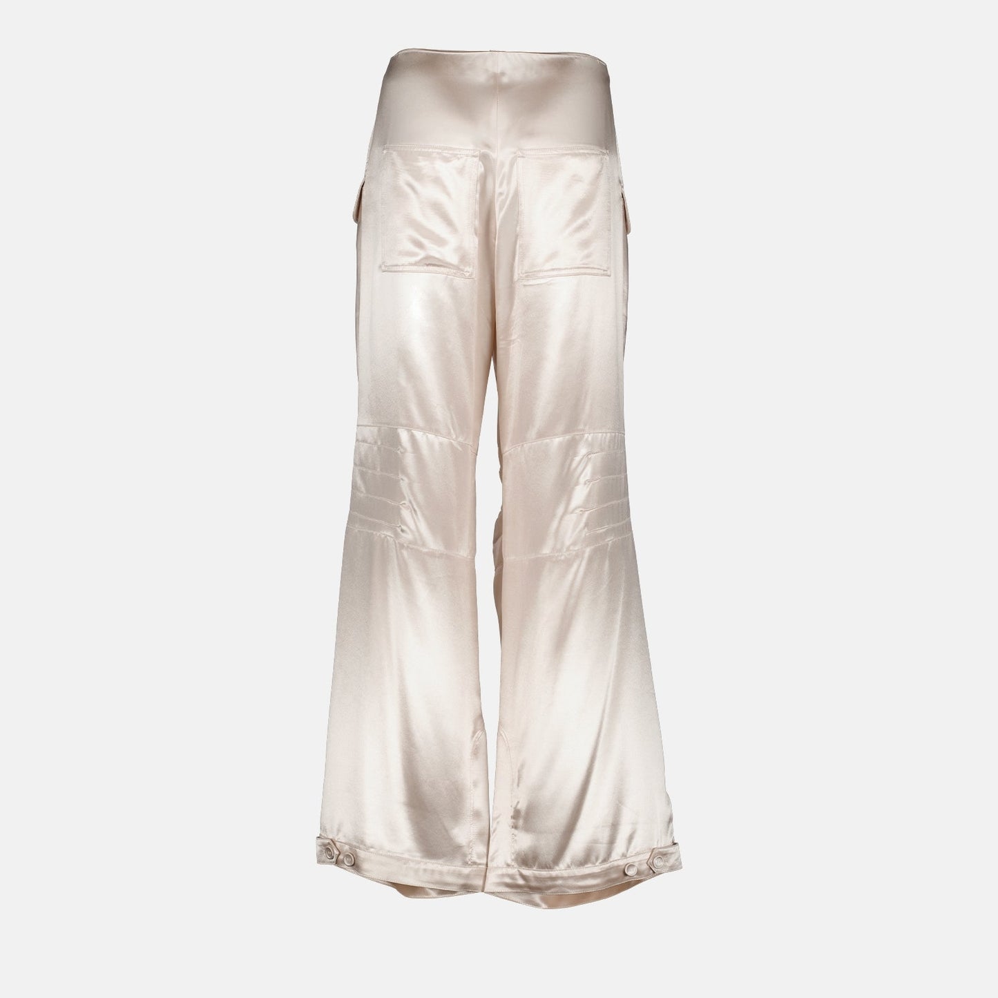 Fendi, Beige Viscose Pants, Women's Luxury Wear, Designer Pants, Elegant Women's Trousers