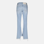 Off-White jeans, bleach twist jeans, luxury women's denim, high-end fashion, designer denim