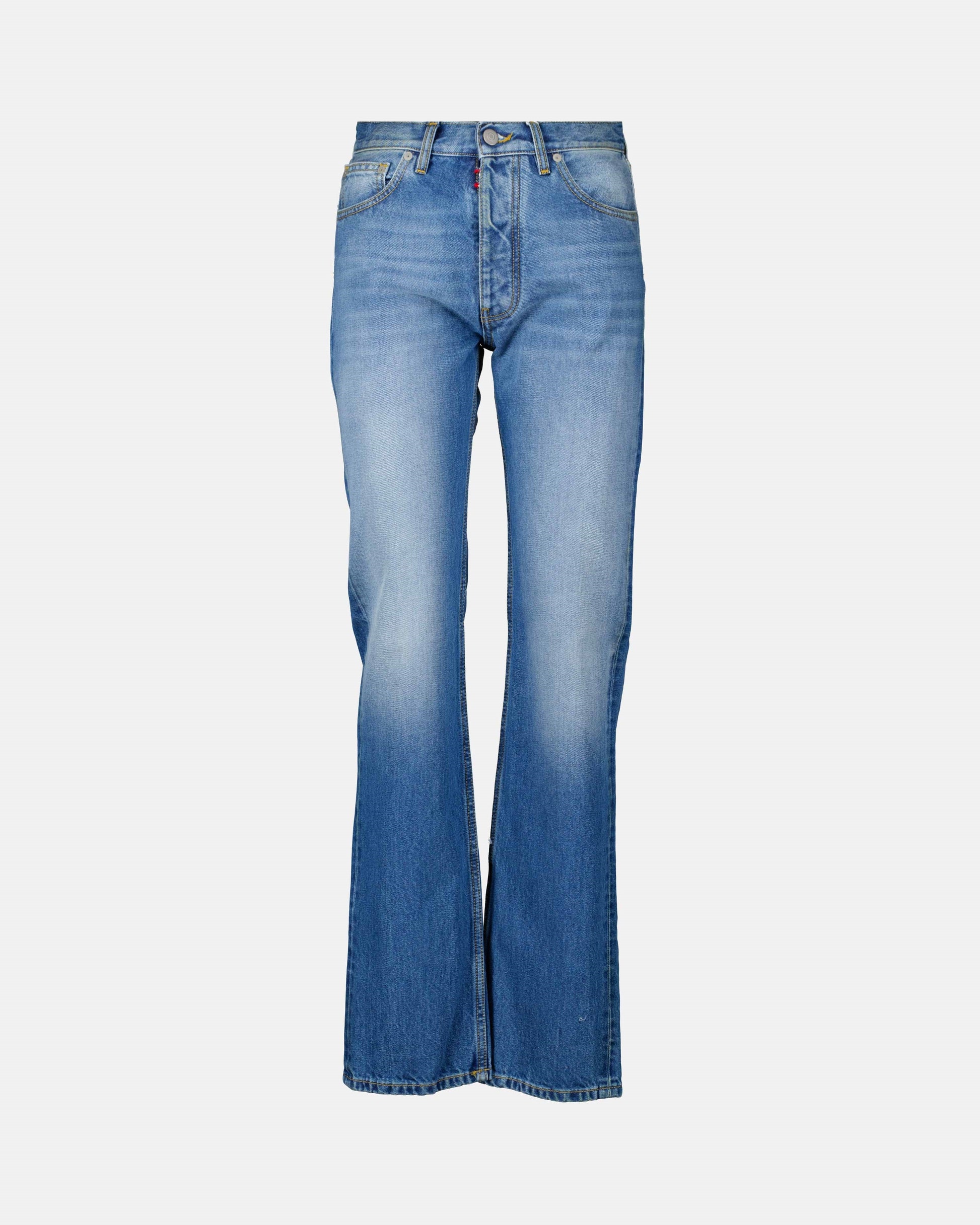 Denim jeans, faded blue, women, Maison Margiela, luxury