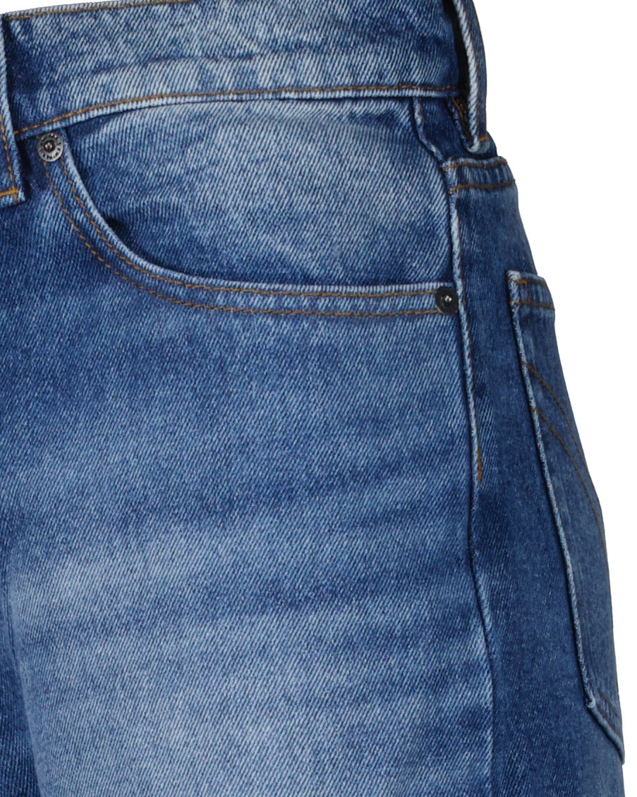 Flared jeans, denim, faded blue, AMI Paris, women's fashion