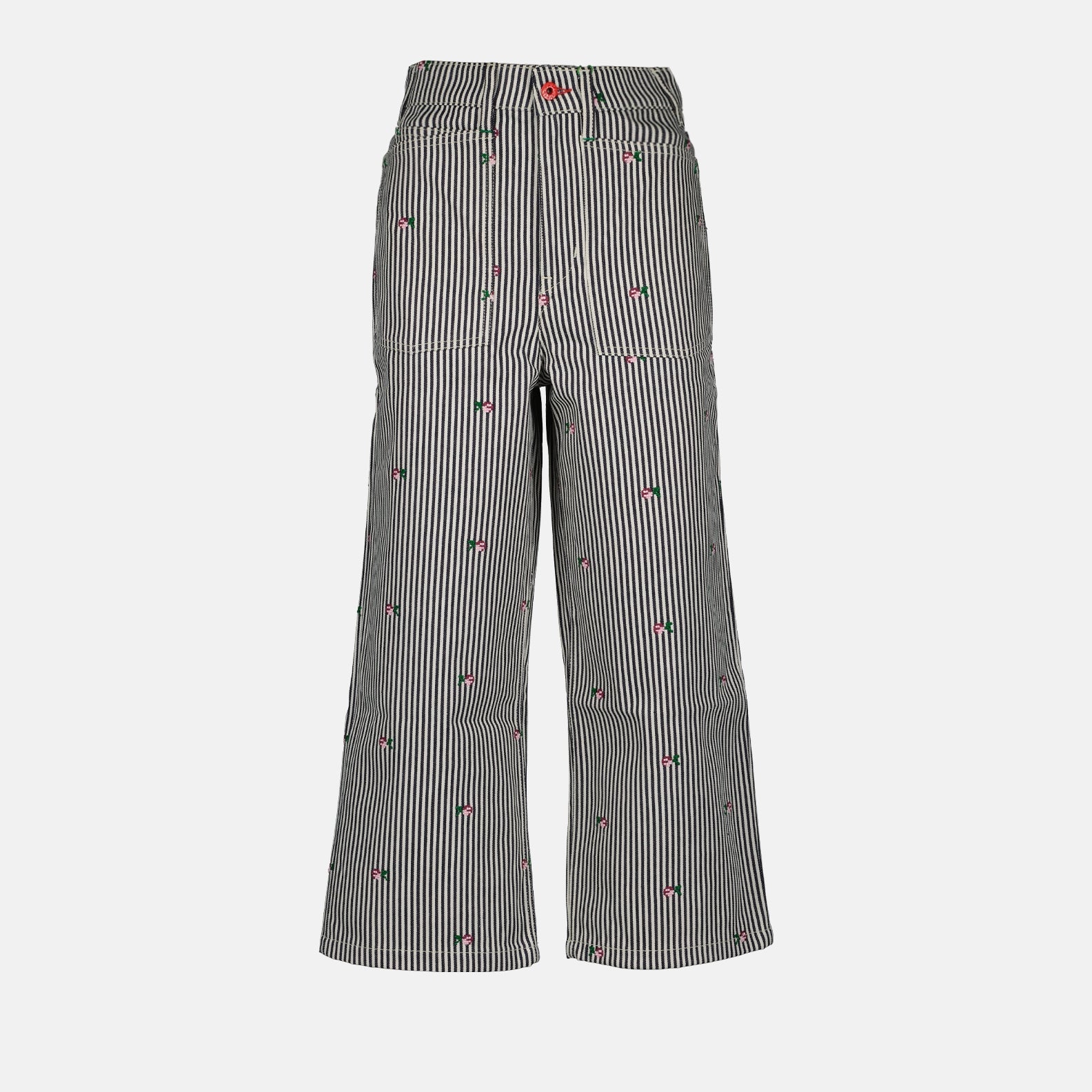 Kenzo, Grey Striped Denim Pants, Women's luxury fashion, Premium denim, Elegant casual wear