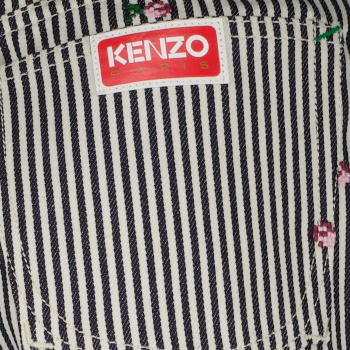 Kenzo, Grey Striped Denim Pants, Women's luxury fashion, Premium denim, Elegant casual wear