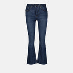 Lara Jeans, Flared Pants, Women's Denim, Blue Wash Denim, High-Quality Jeans