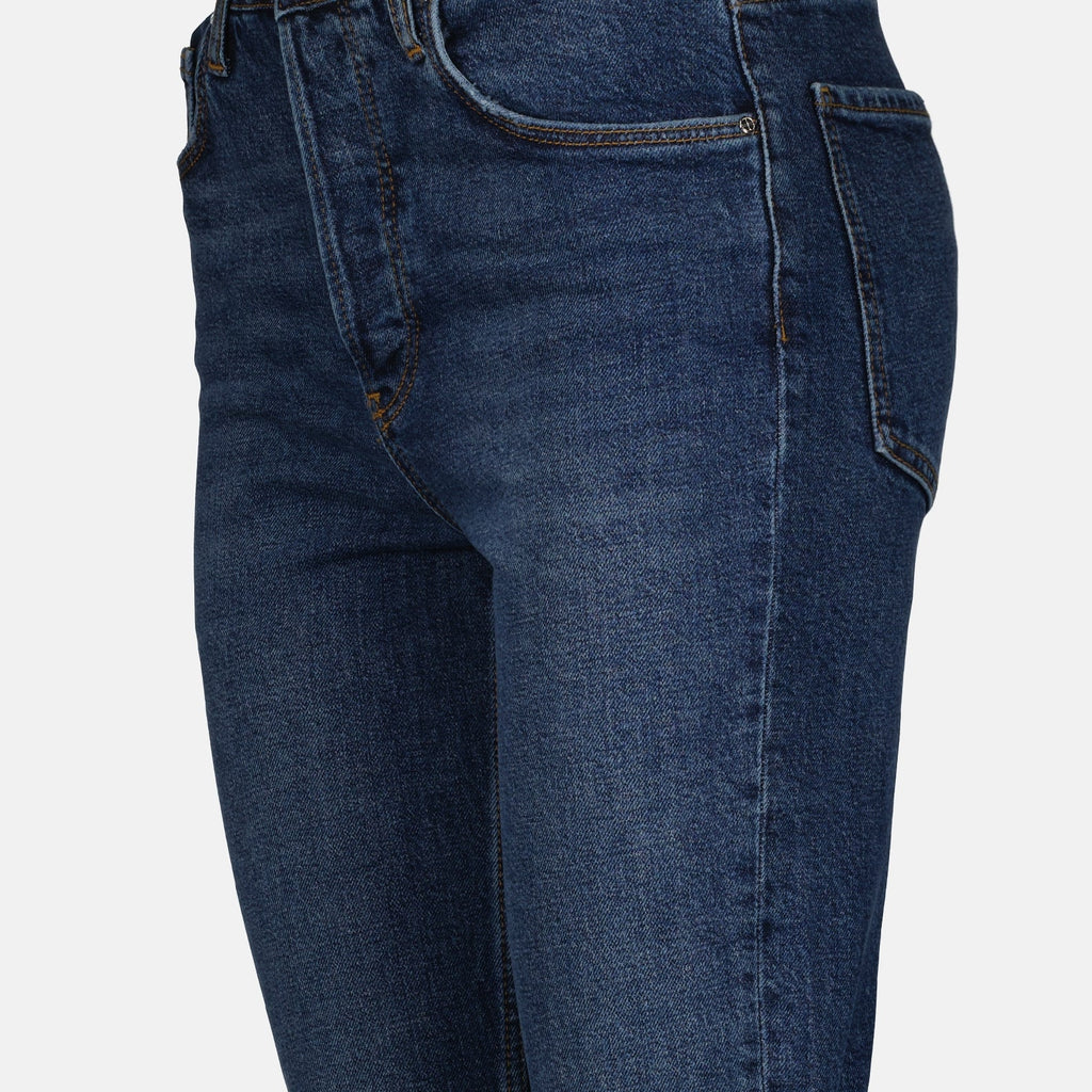 Lara Jeans, Flared Pants, Women's Denim, Blue Wash Denim, High-Quality Jeans
