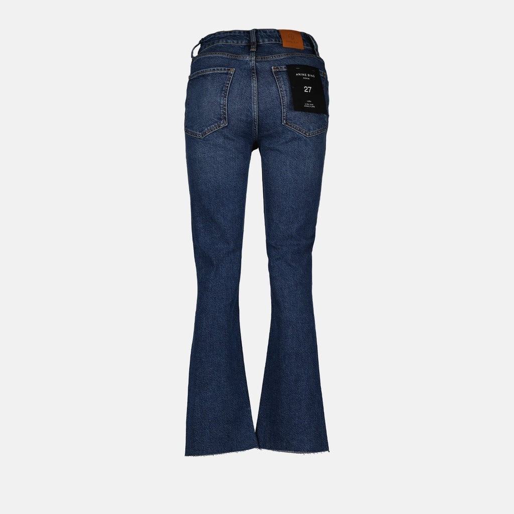 Lara Jeans, Flared Pants, Women's Denim, Blue Wash Denim, High-Quality Jeans