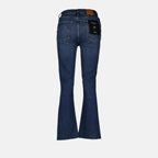 Lara Jeans, Flared Pants, Women's Denim, Blue Wash Denim, High-Quality Jeans