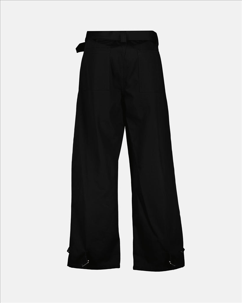 military cargo pants, Alexander McQueen, unisex luxury pants, black cargo pants, designer cargo pants