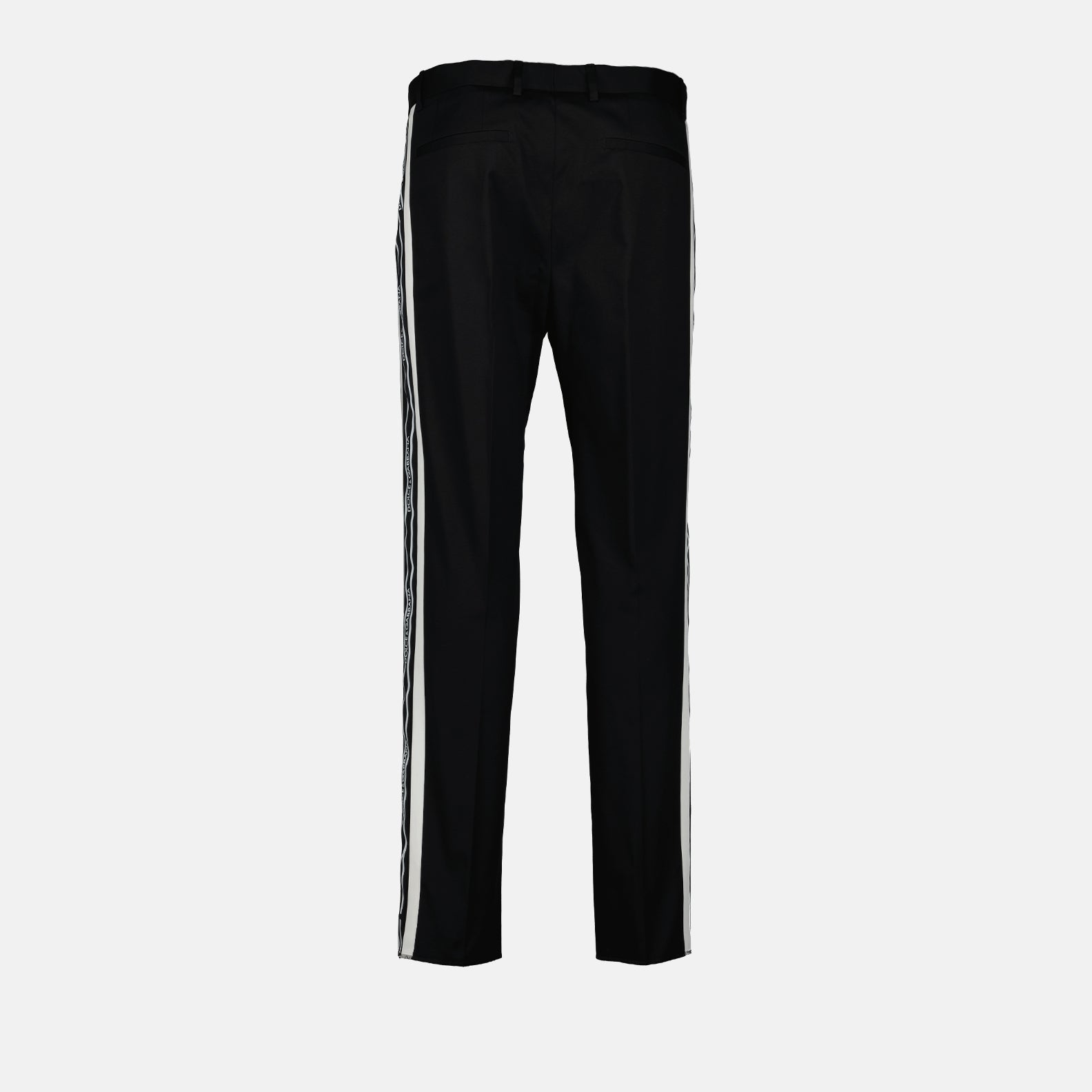 Dolce & Gabbana pants, black side stripe pants, luxury men's fashion, designer trousers, men's ready-to-wear