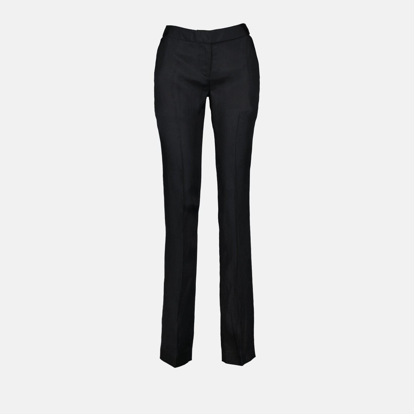 Stella McCartney, women's black trousers, pleated trousers, luxury fashion, elegant trousers