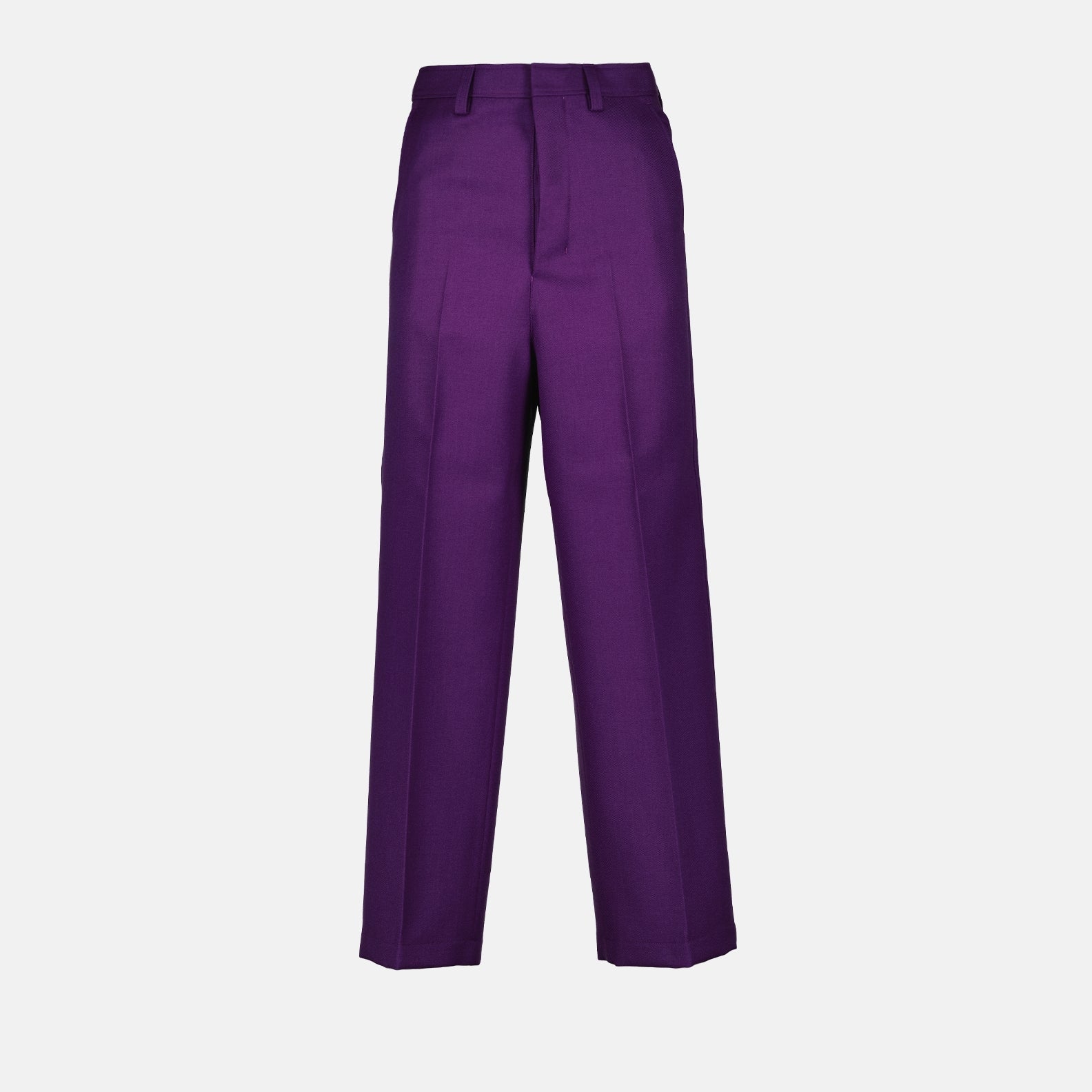 Purple trousers, pleated trousers, AMI Paris, wool trousers, unisex trousers