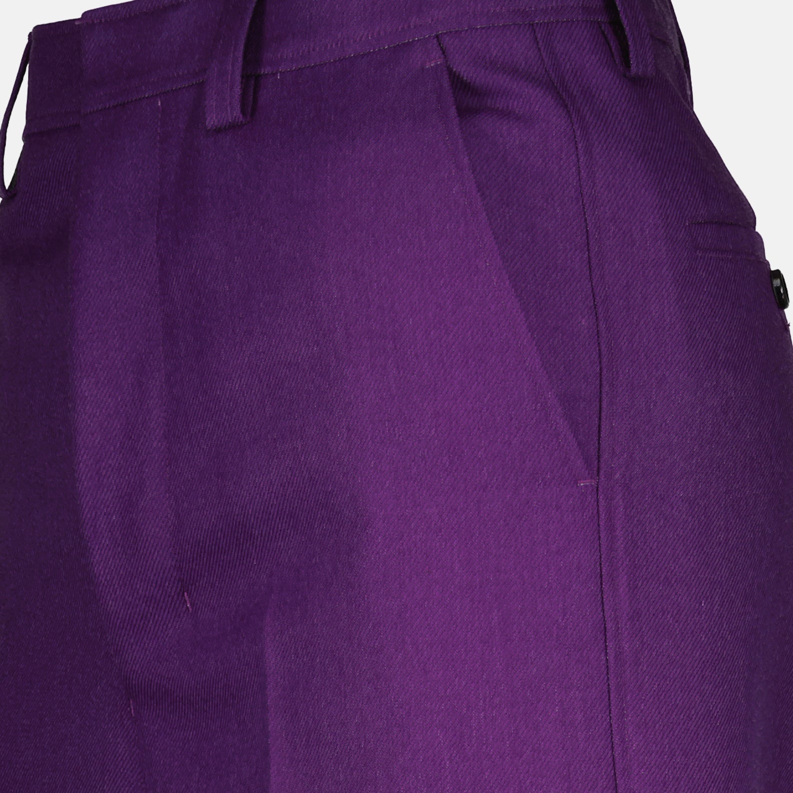 Purple trousers, pleated trousers, AMI Paris, wool trousers, unisex trousers