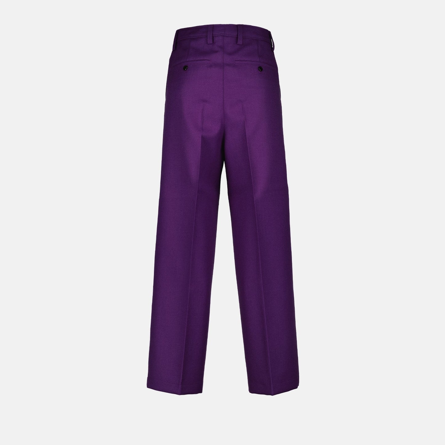 Purple trousers, pleated trousers, AMI Paris, wool trousers, unisex trousers