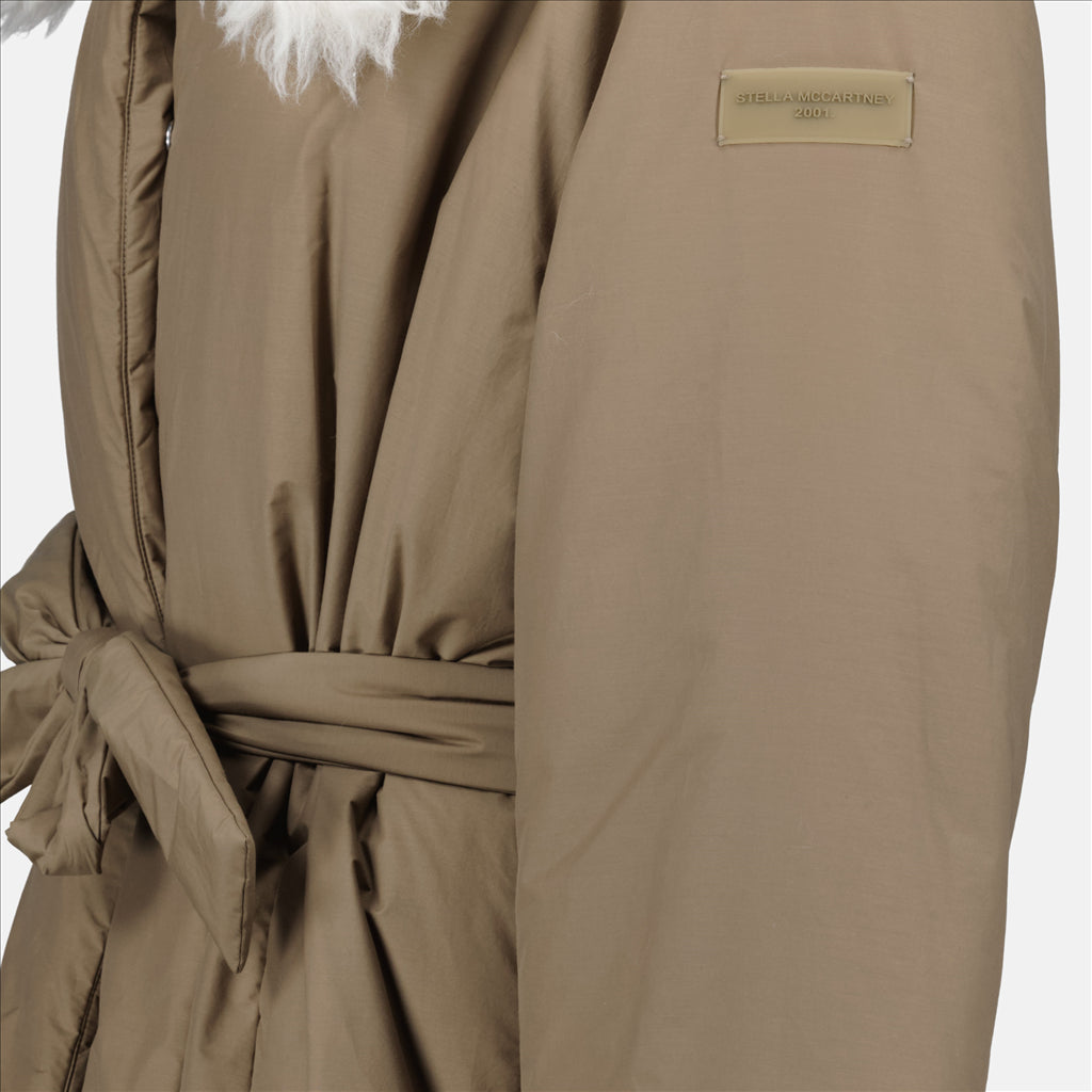 Women's Parka, Stella McCartney, Luxury Fashion, Quilted Parka, Beige