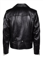 Saint Laurent, Black Leather Jacket, Men's Perfecto Jacket, Luxury Outerwear, Designer Leather Jacket