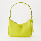 Prada women's bag, Saffiano leather, luxury handbag, yellow handbag, designer accessories