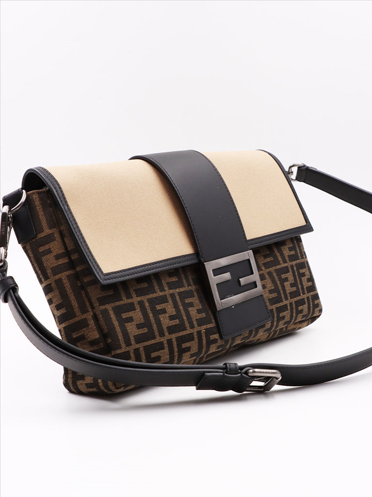 Fendi pochette, luxury men's accessories, brown Baguette, men's designer bags, high-end fashion