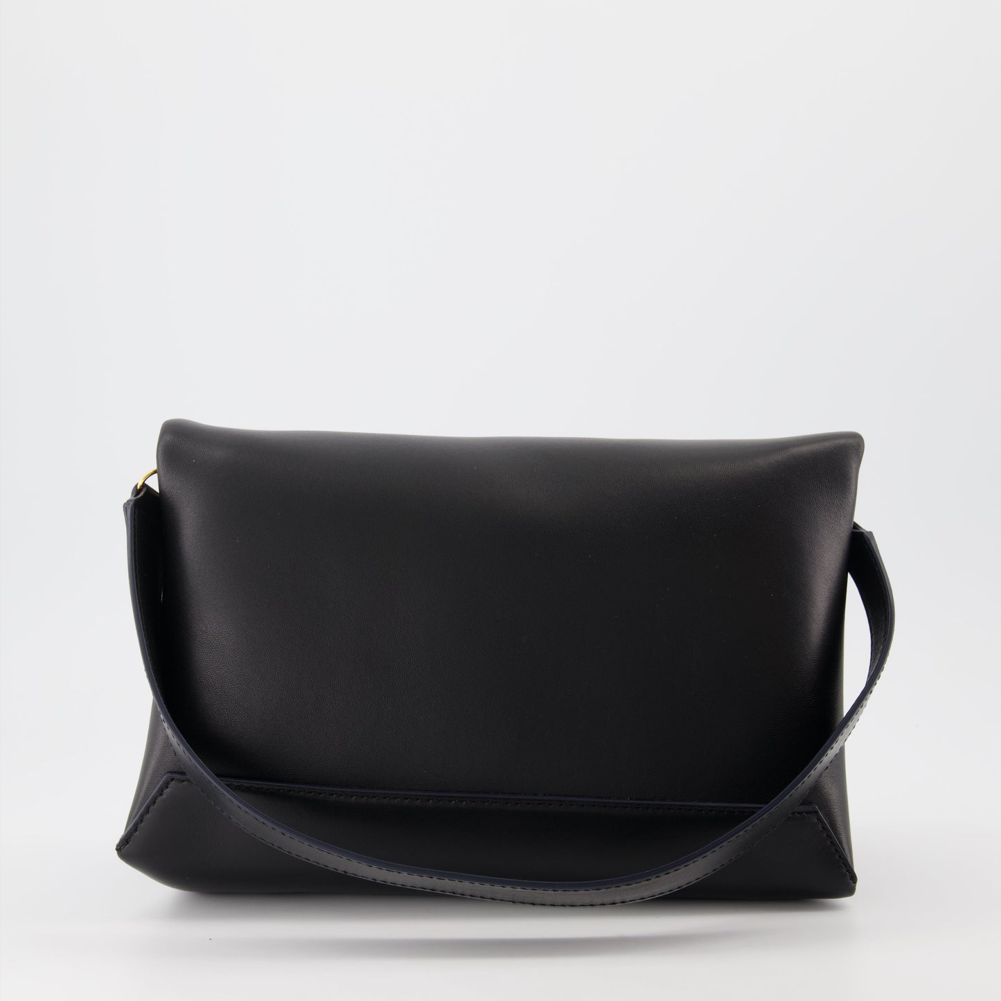 Victoria Beckham, Black Leather Pochette, Luxury Accessories, Chain Pochette, Designer Handbags