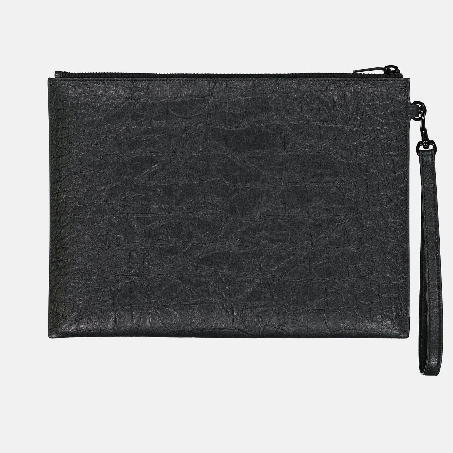 Saint Laurent Leather Pouch, YSL men's accessories, luxury leather pouch, designer leather pouches, high-end men’s fashion