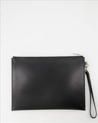 YSL iPad Pouch, Saint Laurent Men, Luxury Accessory, Black Leather, Tablet Protection