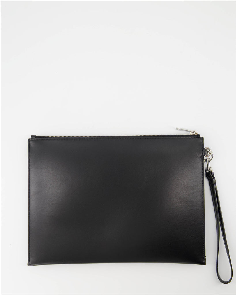 YSL iPad Pouch, Saint Laurent Men, Luxury Accessory, Black Leather, Tablet Protection