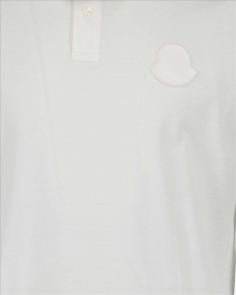 Moncler Polo, Men's White Polo, Luxury Casual, High-End, Elegant Style