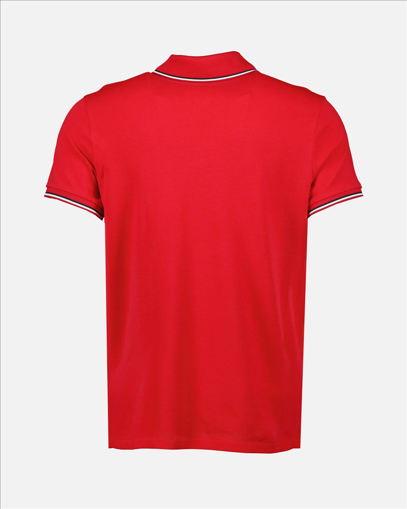 Red Moncler Polo, Luxury Polo, Men's High-End Apparel, Casual Chic Style, Moncler for Men