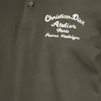 Dior Polo, Men's Luxury Polo, Green Logo Polo, Dior Clothing, High-End Men's Fashion