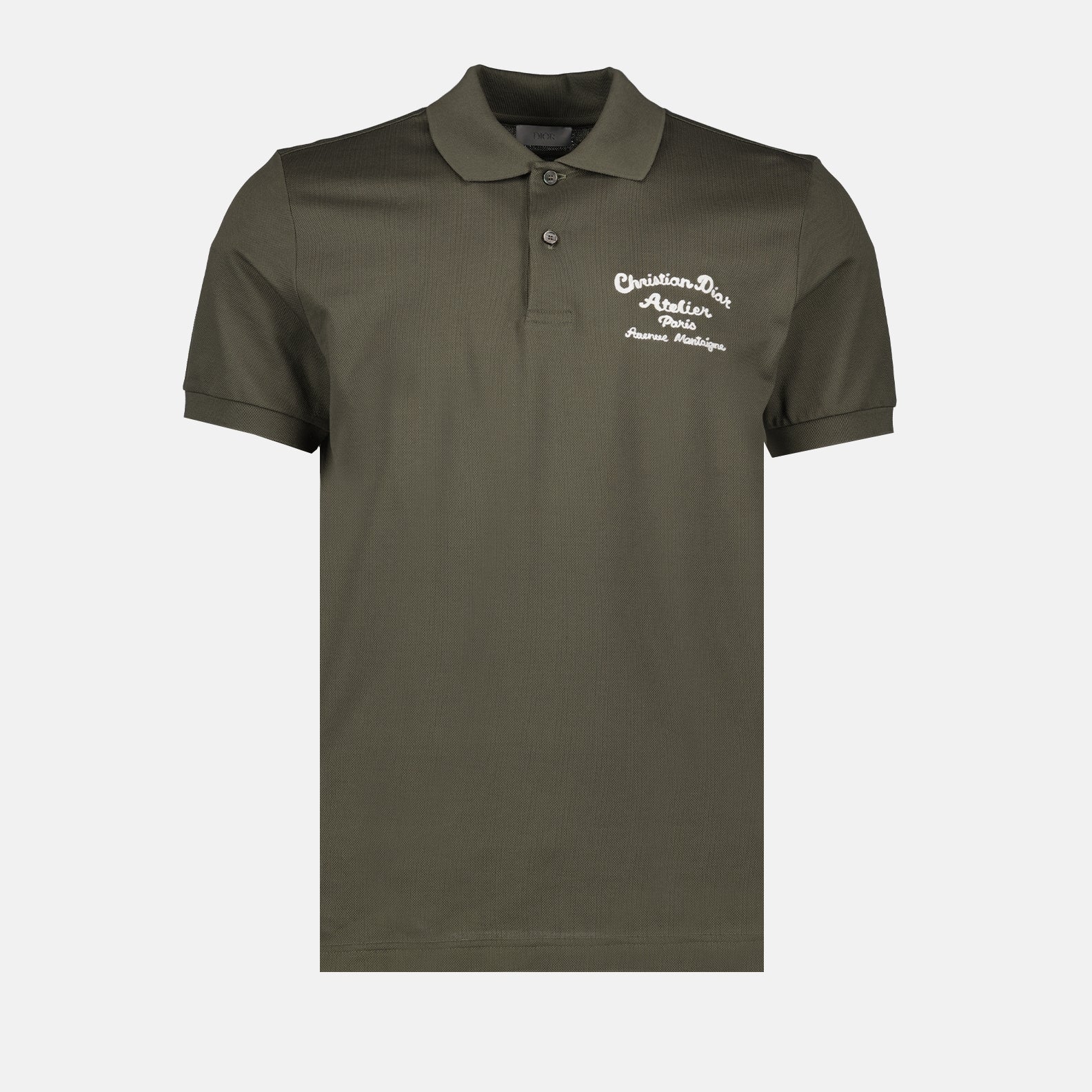 Dior Polo, Men's Luxury Polo, Green Logo Polo, Dior Clothing, High-End Men's Fashion