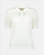 Openwork Polo, White Polo, Women's Polo, Moncler, Luxury