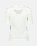 Openwork Polo, White Polo, Women's Polo, Moncler, Luxury
