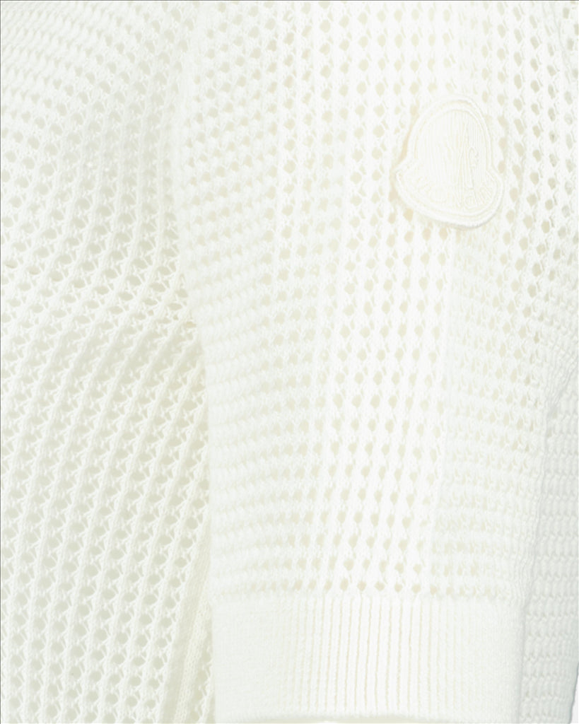 Openwork Polo, White Polo, Women's Polo, Moncler, Luxury