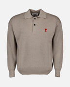 AMI Paris polo, luxury men polo, designer polo, high-end men's fashion, embroidered logo polo