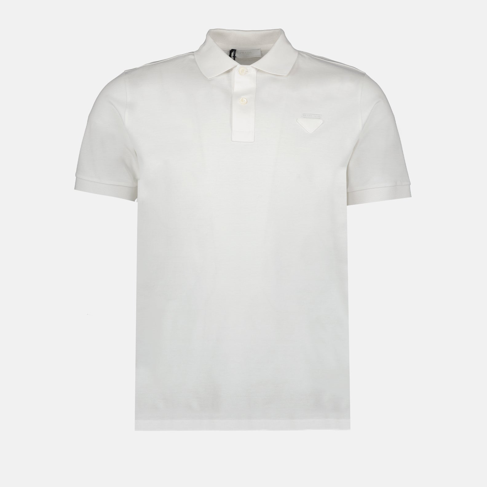 Prada, white polo, luxury menswear, designer clothing, high-end fashion