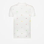 Kenzo Pixel Polo, luxury men's polo, white Kenzo shirt, designer polo, high-end men's fashion