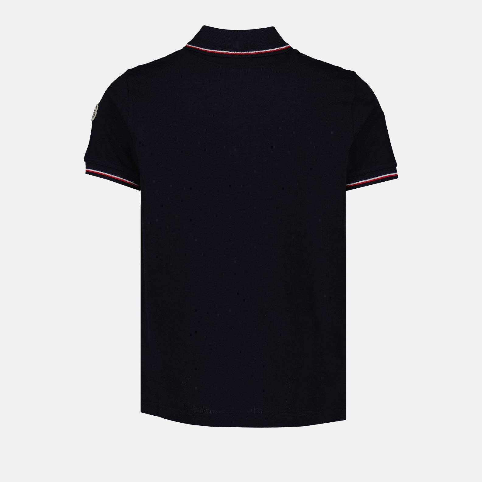 Men's Blue Polo, Moncler, Piqué Cotton, Luxury, Elegant Style