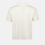 Saint Laurent, Polo Cassandre, cotton piqué polo, luxury men wear, white polo shirt
