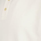 Saint Laurent, Polo Cassandre, cotton piqué polo, luxury men wear, white polo shirt